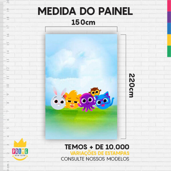 Kit Casado Bolofofo Painel Redondo Trio Capas Cilindro Retangular Vertical Em Tecido - Image 6