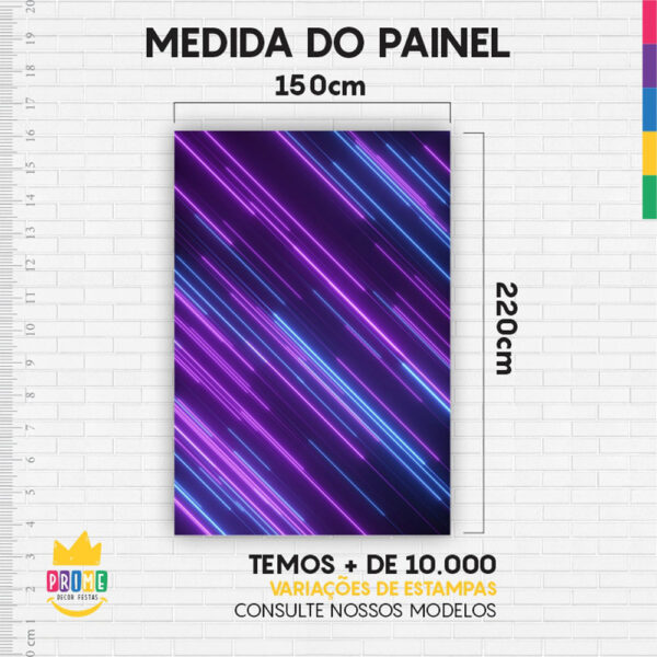 Kit Casado Neon Painel Redondo Trio Capas Cilindro Retangular Vertical Em Tecido - Image 6