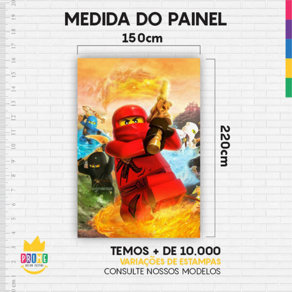 Kit Casado Ninja Go  Painel Redondo Trio Capas Cilindro Retangular Vertical Em Tecido - Image 6