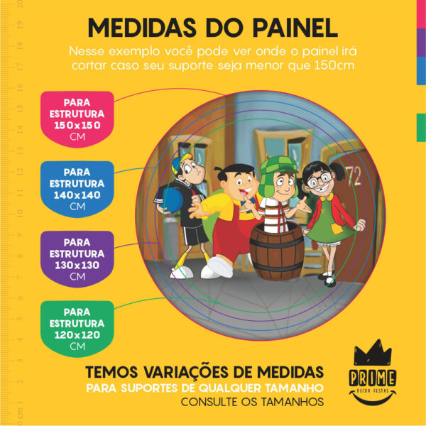 Kit Casado Chaves  Painel Redondo Trio Capas Cilindro Retangular Vertical Em Tecido - Image 4