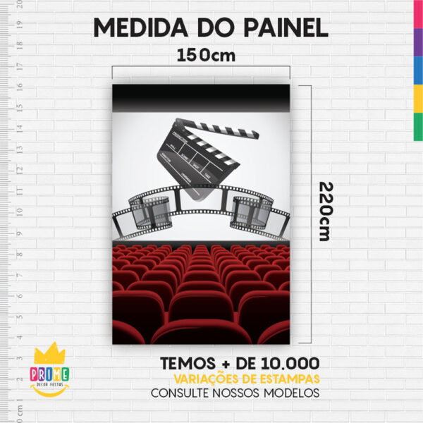 Kit Casado Cinema Painel Redondo Trio Capas Cilindro Retangular Vertical Em Tecido - Image 6