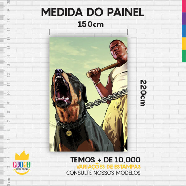 Painel de Festa Retangular 3D GTA Casadinho 1,50m x 2,20 - Image 4