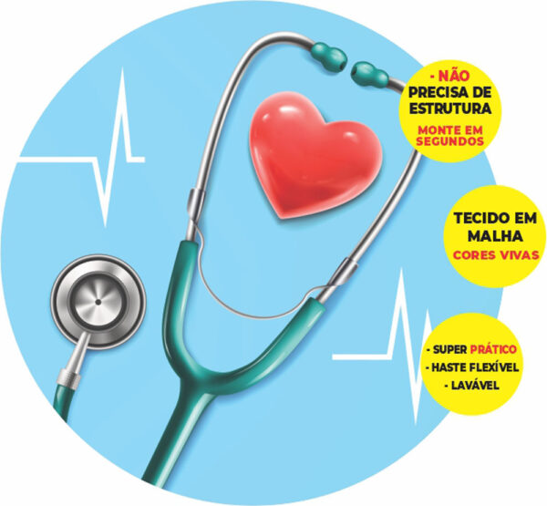 Painel Redondo 3D Medicina  Abre Fácil Tecido
