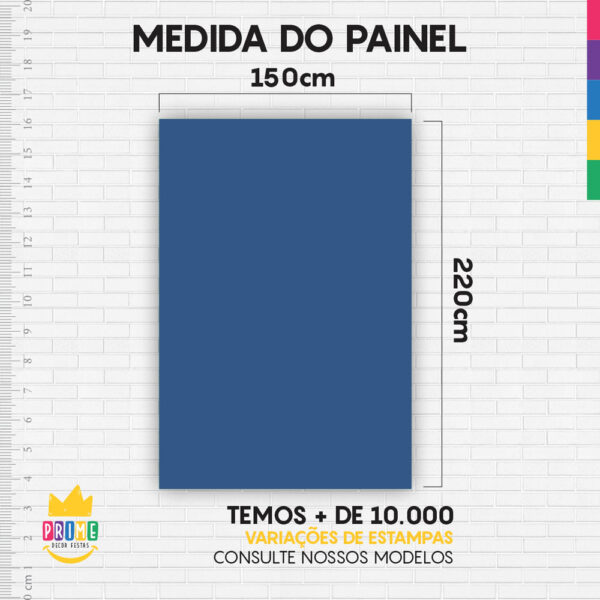 Painel de Festa Retangular 3D Cor Solida Azul Escuro Casadinho 1,50m x 2,20 - Image 4