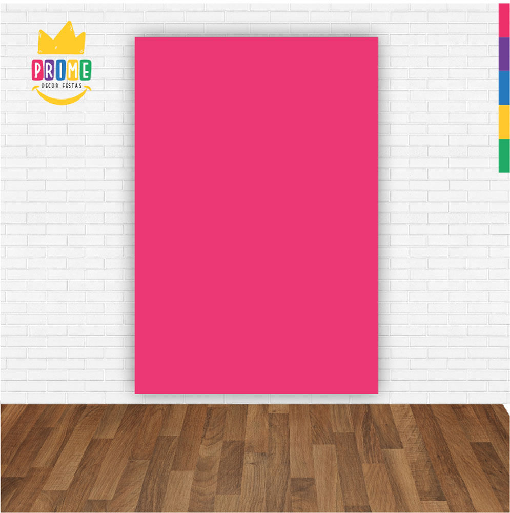 Painel de Festa Retangular 3D Cor Sólida Pink Casadinho 1,50m x 2,20 - Imagem 2