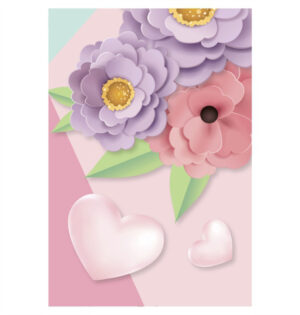 Painel de Festa Retangular 3D Dia das Mães  Casadinho 1,50m x 2,20