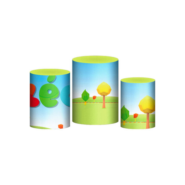 Trio Capa Cilindro Leo o Caminhão 3D Em Tecido Com Elástico