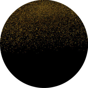 Painel Redondo 3D  Glitter Preto Dourado Tecido Sublimado