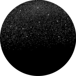 Painel Redondo 3D  Glitter Preto Prata Tecido Sublimado
