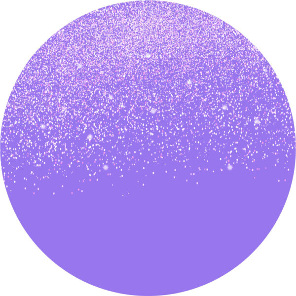 Painel Redondo 3D  Glitter Roxo Prata Tecido Sublimado