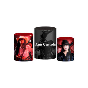 Trio Capa Cilindro Ana Castela 3D Em Tecido Com Elástico OUTLET