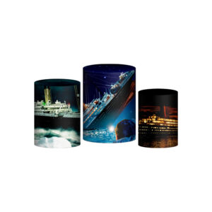 Trio Capa Cilindro Titanic 3D Em Tecido Com Elástico