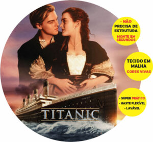 Painel Redondo 3D Titanic Abre Fácil Tecido