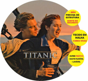 Painel Redondo 3D Titanic Abre Fácil Tecido