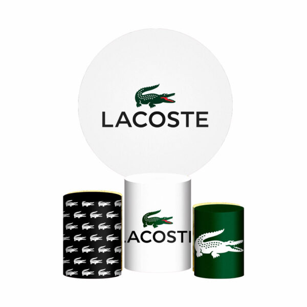 Trio Capa Cilindro + Painel Redondo 3D Lacoste 1,50m Veste Fácil