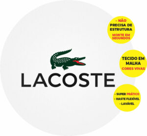Painel Redondo 3D Lacoste Abre Fácil Tecido