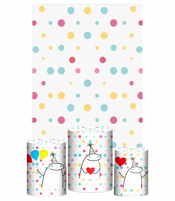 Kit Casado Bento Cake Trio Capa Cilindro Retangular Tecido