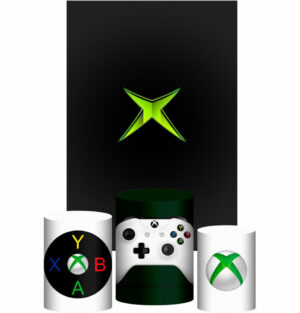 Kit Casado Xbox Trio Capa Cilindro Retangular Tecido