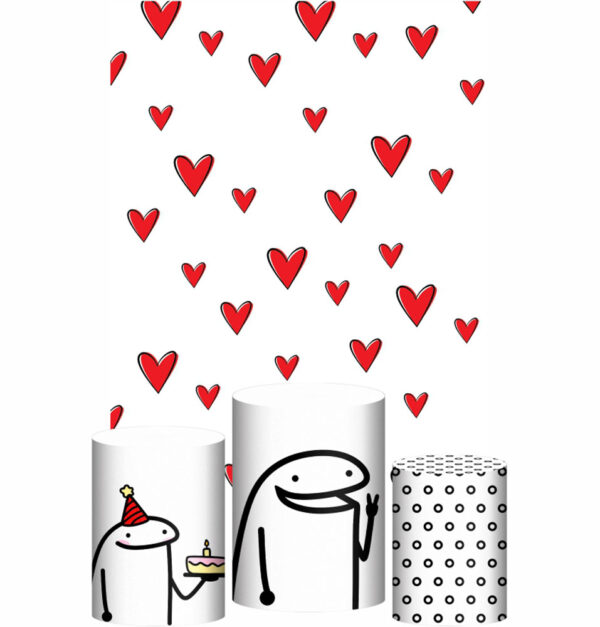 Kit Casado Bento Meme Trio Capa Cilindro Retangular Tecido