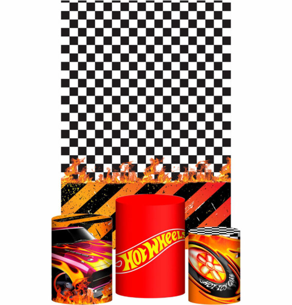 Kit Casado Hot Whells Trio Capa Cilindro Retangular Tecido