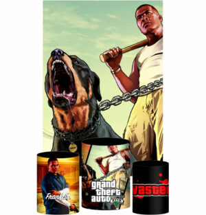 Kit Casado Gta Trio Capa Cilindro Retangular Tecido
