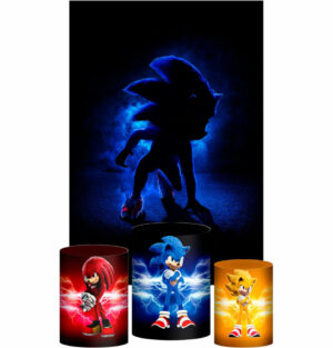 Kit Casado Sonic Trio Capa Cilindro Retangular Tecido