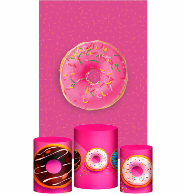 Kit Casado Doces Trio Capa Cilindro Retangular Tecido