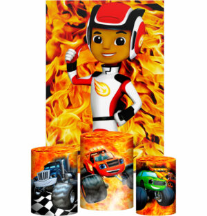 Kit Casado Blazer Monster Machine Trio Capa Cilindro Retangular Tecido
