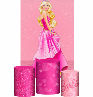 Kit Casado Barbie Trio Capa Cilindro Retangular Tecido