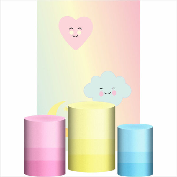 Kit Casado Chuva de Amor Trio Capa Cilindro Retangular Tecido