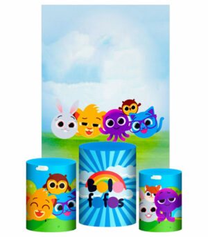 Kit Casado Bololofofo  Trio Capa Cilindro Retangular Tecido