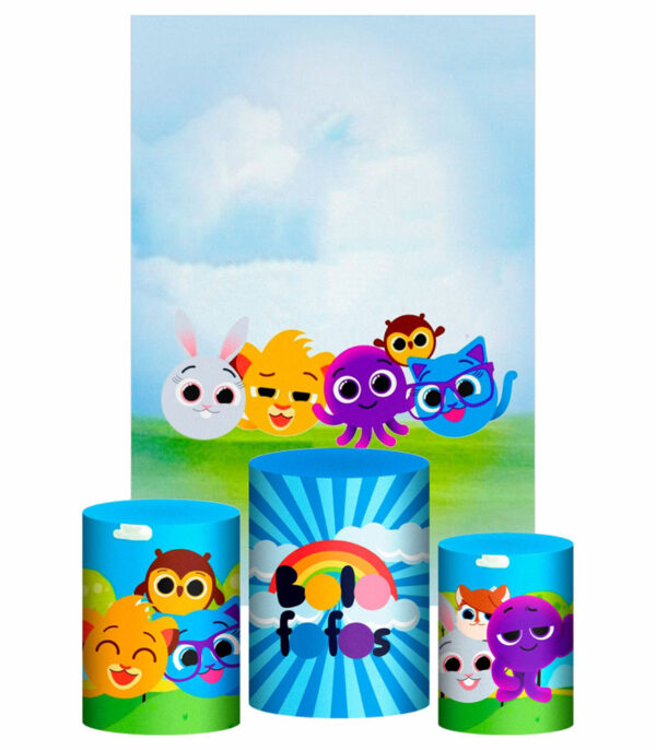 Kit Casado Bololofofo  Trio Capa Cilindro Retangular Tecido