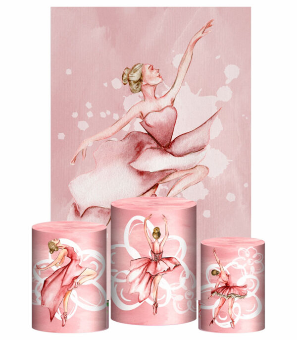 Kit Casado Bailarina Trio Capa Cilindro Retangular Tecido