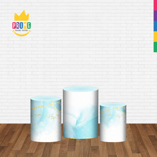 Trio Capa Cilindro Meu Batizado 3D Em Tecido Com Elástico - Image 2