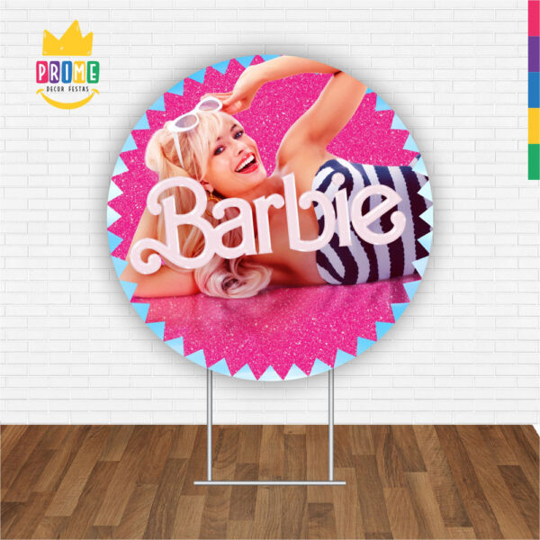 Painel Redondo 3D Barbie Tecido Sublimado - Image 2
