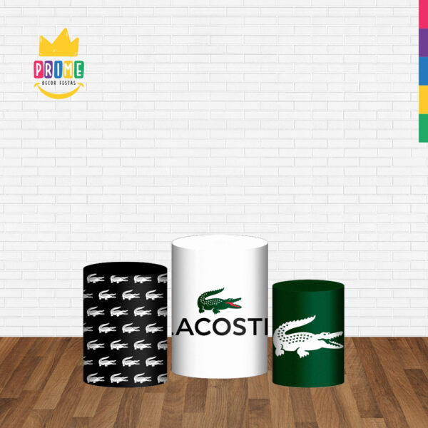 Trio Capa Cilindro Lacoste 3D Em Tecido Com Elástico - Image 2