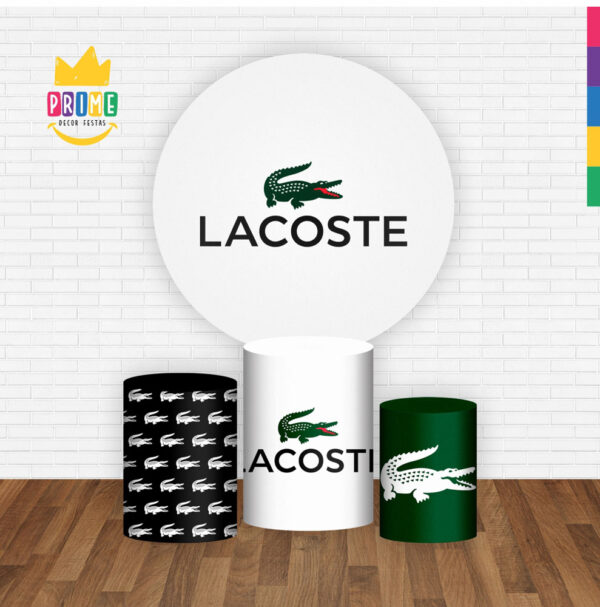 Trio Capa Cilindro + Painel Redondo 3D Lacoste 1,50m Veste Fácil - Image 2