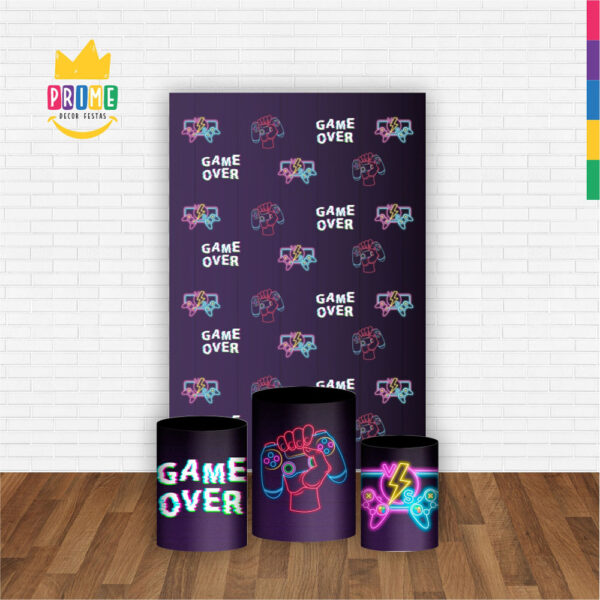 Kit Casado Game Trio Capa Cilindro Retangular Tecido - Image 2