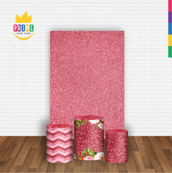 Kit Casado Floral Trio Capa Cilindro Retangular Tecido - Image 2