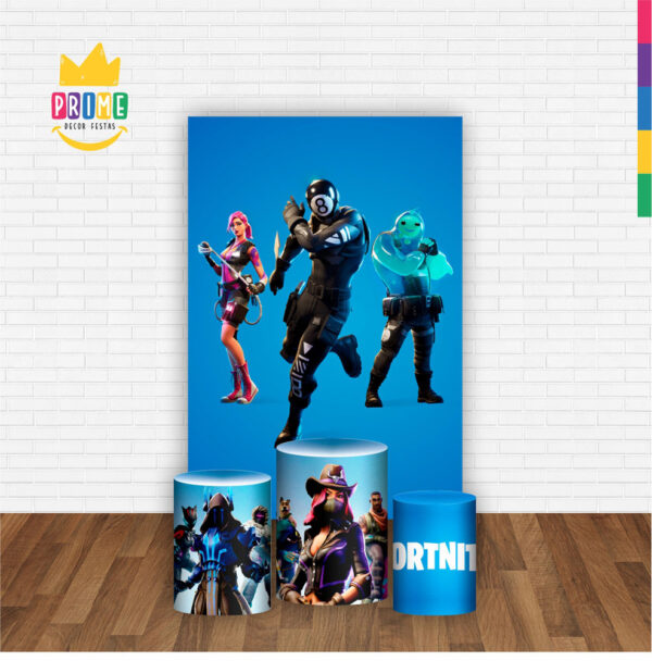 Kit Casado Fortnite Trio Capa Cilindro Retangular Tecido - Image 2