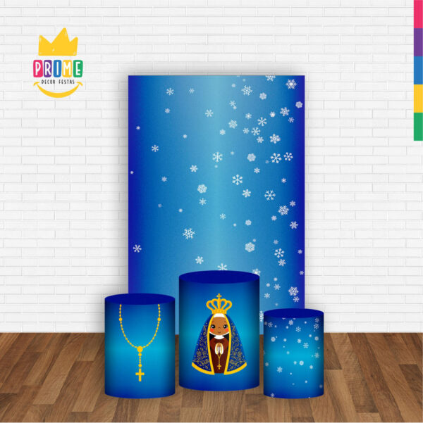 Kit Casado Nossa Senhora Cute Trio Capa Cilindro Retangular Tecido - Image 2