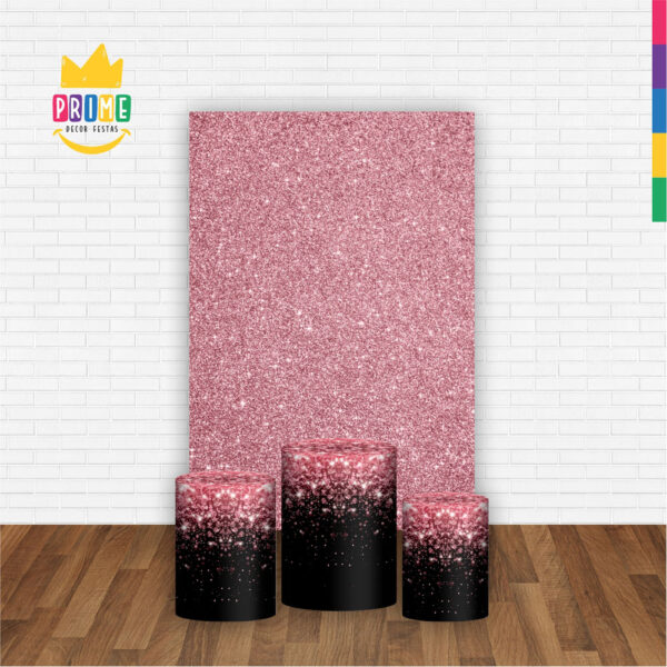 Kit Casado Glitter Trio Capa Cilindro Retangular Tecido - Image 2