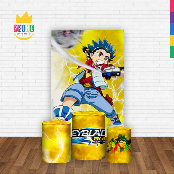 Kit Casado Beyblade Trio Capa Cilindro Retangular Tecido - Image 2