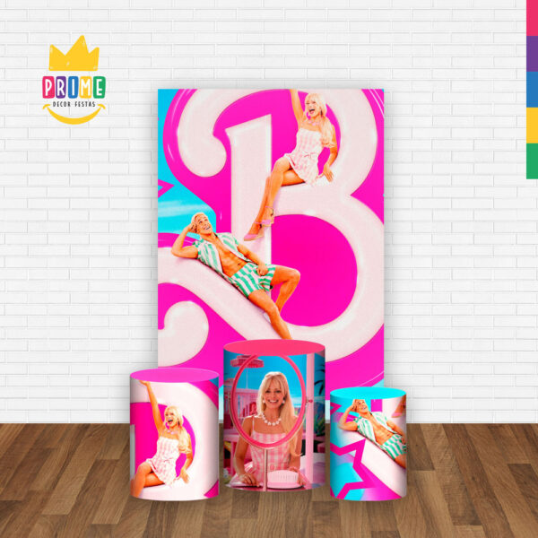 Kit Casado Barbie Trio Capa Cilindro Retangular Tecido - Image 2