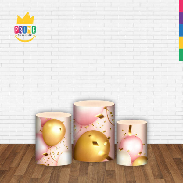 Trio Capa Cilindro Meus 15 Anos 3D Em Tecido Com Elástico - Image 2