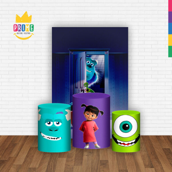 Kit Casado Monstros SA Trio Capa Cilindro Retangular Tecido - Image 2