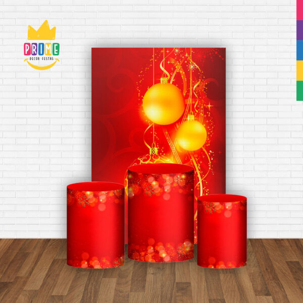 Kit Casado Natal Trio Capa Cilindro Retangular Tecido - Image 2