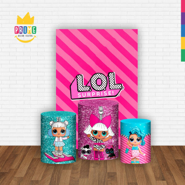 Kit Casado Boneca LoL Trio Capa Cilindro Retangular Tecido - Image 2