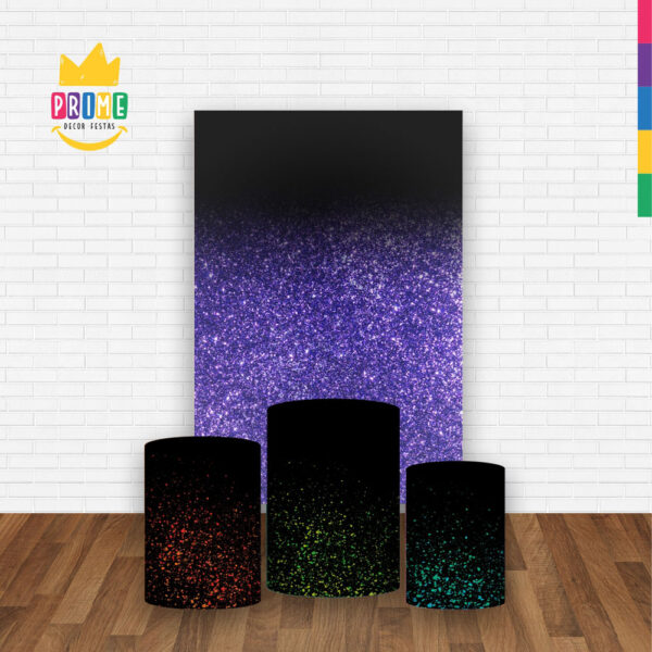 Kit Casado Glitter Trio Capa Cilindro Retangular Tecido - Image 2