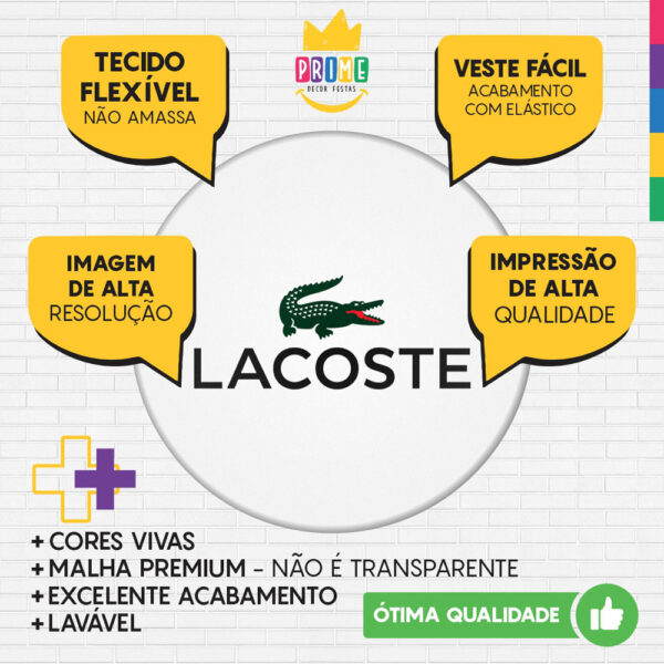 Trio Capa Cilindro + Painel Redondo 3D Lacoste 1,50m Veste Fácil - Image 3